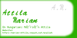 attila marian business card